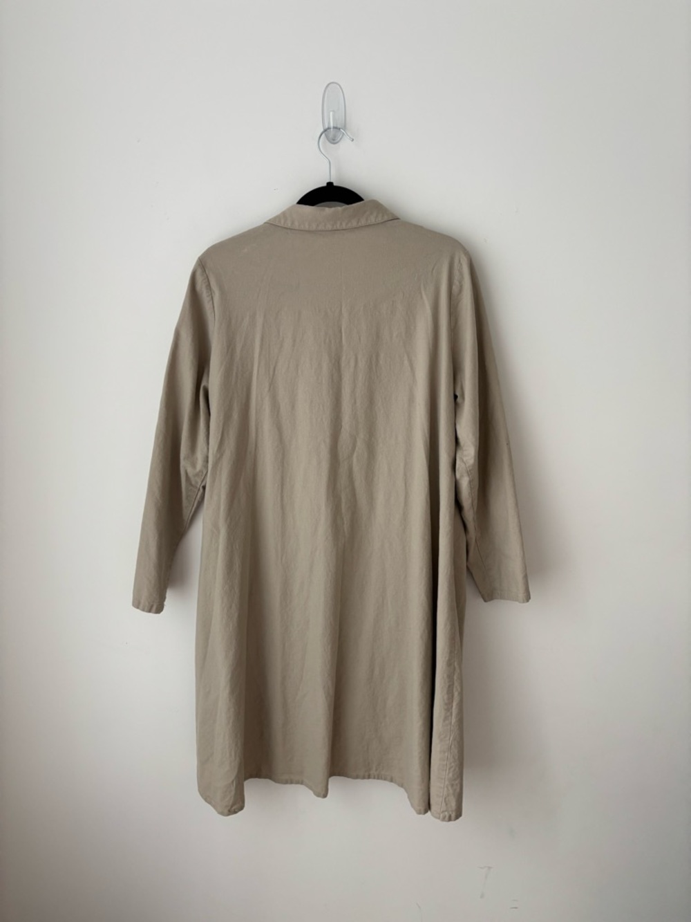 Blue Sky Clothing Linen Blend Shirt Dress Tunic Lagenlook Beige Oversized XL - Picture 10 of 11